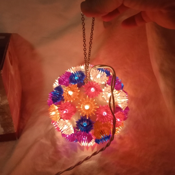 Vintage 2002 Enchanted Forest Christmas 60 Light Motion Sphere 5" 4 Functions - Picture 6 of 12